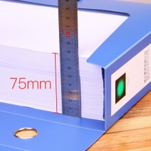 得力 5604 粘扣檔案盒 A4 黑色 75mm