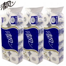 清風(fēng) B22AT3BN 3層240段卷筒衛(wèi)生紙 10卷/提 10提/袋