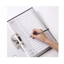 齊心 IX900 易分類 字母索引紙 A4 21頁A-Z 11孔 PP