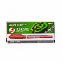 英雄 883 雙頭記號筆 紅色
