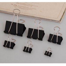 贊揚(yáng) 85041 長(zhǎng)尾票夾 41mm 黑色 12只/盒