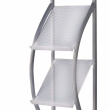 得力 9309 報(bào)刊雜志架精致型 303*303*1415mm 灰色