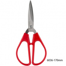得力 6036 辦公剪刀 170mm 紅色