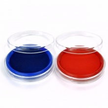 得力 9863 圓形快干印臺(tái) 紅色