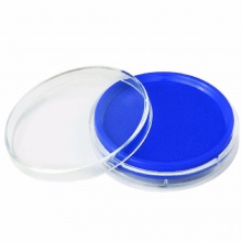 得力 9863 圓形快干印臺(tái)  藍(lán)色