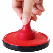 得力 9860 高級快干印臺 紅色