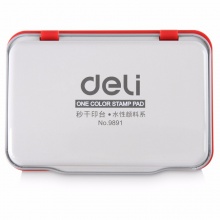得力 9891 秒干快干印臺(tái) 56x90mm 紅色