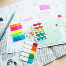 N次貼 34032 塑料透明5色標(biāo)頭標(biāo)簽 2