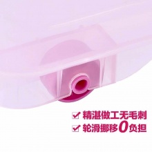 茶花 2825 透明塑料儲物收納箱帶滑輪 55L