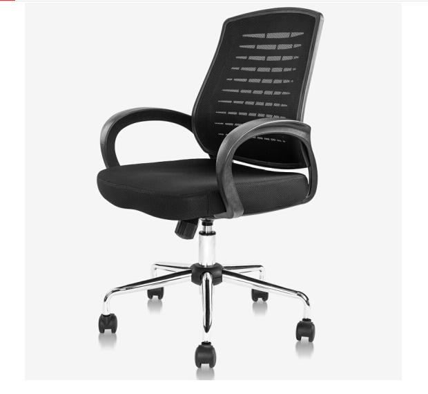 得力 4901 人體工程靠背辦公椅 黑色