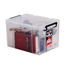 禧天龍 X-6069 塑料收納整理箱 440*298*243mm 透明 20L