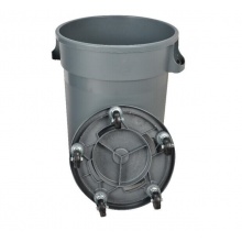 白云 AF07502 圓形大號垃圾桶(帶底座）120L 灰色