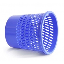 得力 9553 圓形字紙簍 Φ26cm 藍(lán)色