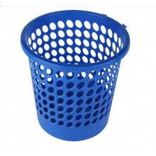 得力 9556 圓形紙簍 Φ24cm 藍(lán)色
