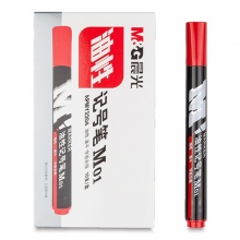 晨光 APMY2204 油性記號(hào)筆 2.0mm 紅色 10支/盒