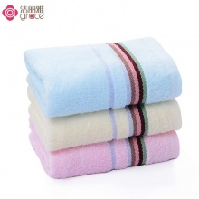 潔麗雅 6638 素色緞檔毛巾 70*34cm