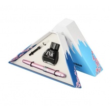 白金 PGB-1000 富士山彩色鋁合金鋼筆套裝 0.38mm 粉紅色