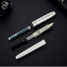 白金 PGB-1000B 富士山彩色鋁合金鋼筆套裝 0.38mm 銀色