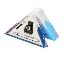 白金 PGB-1000B 富士山彩色鋁合金鋼筆套裝 0.38mm 銀色