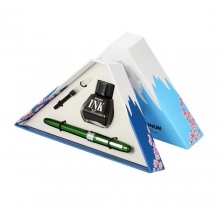 白金 PGB-1000B 富士山彩色鋁合金鋼筆套裝 0.38mm 綠色