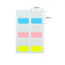 得力 25903 索引標(biāo)簽 28*25mm 混色 6枚/張 8張/包