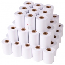 得力 75mm*60mm 雙膠收銀紙 3205 白色 50卷/箱