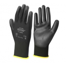 安思爾Ansell 48-126 滌綸PU涂層手套 9碼 黑色 12副/打 12打/箱