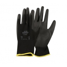 安思爾Ansell 48-126 滌綸PU涂層手套 9碼 黑色 12副/打 12打/箱