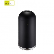 宜可EKO 9639 圓形不銹鋼垃圾桶 52L 黑色