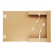 得力 5923 純漿牛皮紙檔案盒 30mm 黃色 10個(gè)/包