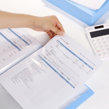 齊心 PF20AK 經濟型資料冊 A4 藍色 20頁