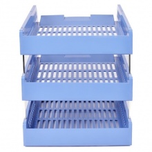 齊心(Comix) B2060 三層文件盤 藍(lán)色