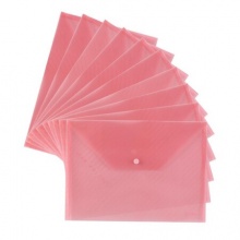 齊心 C330 按扣式文件袋 A4 紅色 10個(gè)/包