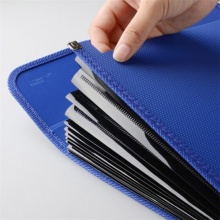 齊心(Comix) KF412TJ 12格易分類手提式風(fēng)琴包 黑色 PP材質(zhì)