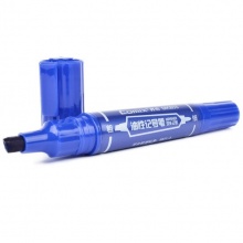 齊心(Comix) MK803 大雙頭油性記號筆 10支/盒 藍色