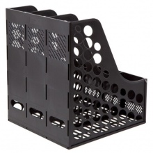 齊心 B2173 穩(wěn)固型三聯(lián)資料架 黑色