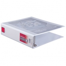 齊心（Comix）A0236 美式三面插袋3孔D型文件夾 A4 白色 3英寸