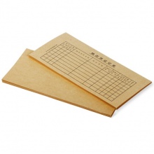 得力(Deli)3480 憑證封面 210*105mm 棕黃 25套/包