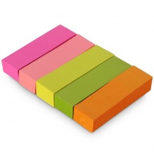 得力 7154 彩色熒光記事貼 50*15mm 混色