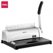 得力 3870 膠圈裝訂機21孔 銀色