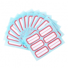 得力 7187 自粘性標貼 23*49mm 紅框