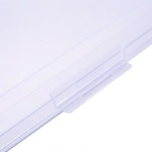 得力 5701 塑料文件盒 A4 透明藍(lán)