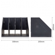 得力 78996 四聯(lián)折疊文件框 深灰