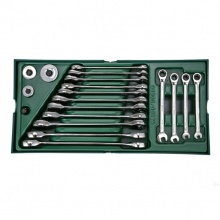 世達 09908 19件全拋光兩用快扳組套 