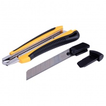 得力 2064 全包膠美工刀 18mm 混色