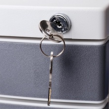 得力 8855 五層硬塑文件柜（帶鎖）淺灰色