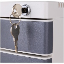 得力 8854 四層文件柜帶鎖 灰色