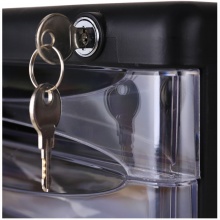 得力 9794 四層文件柜帶鎖 黑色