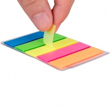 得力 9063 熒光膜指示標(biāo)簽 12*44mm 五色