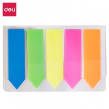 得力 9064 熒光膜箭頭指示標(biāo)簽 12*43mm 五色